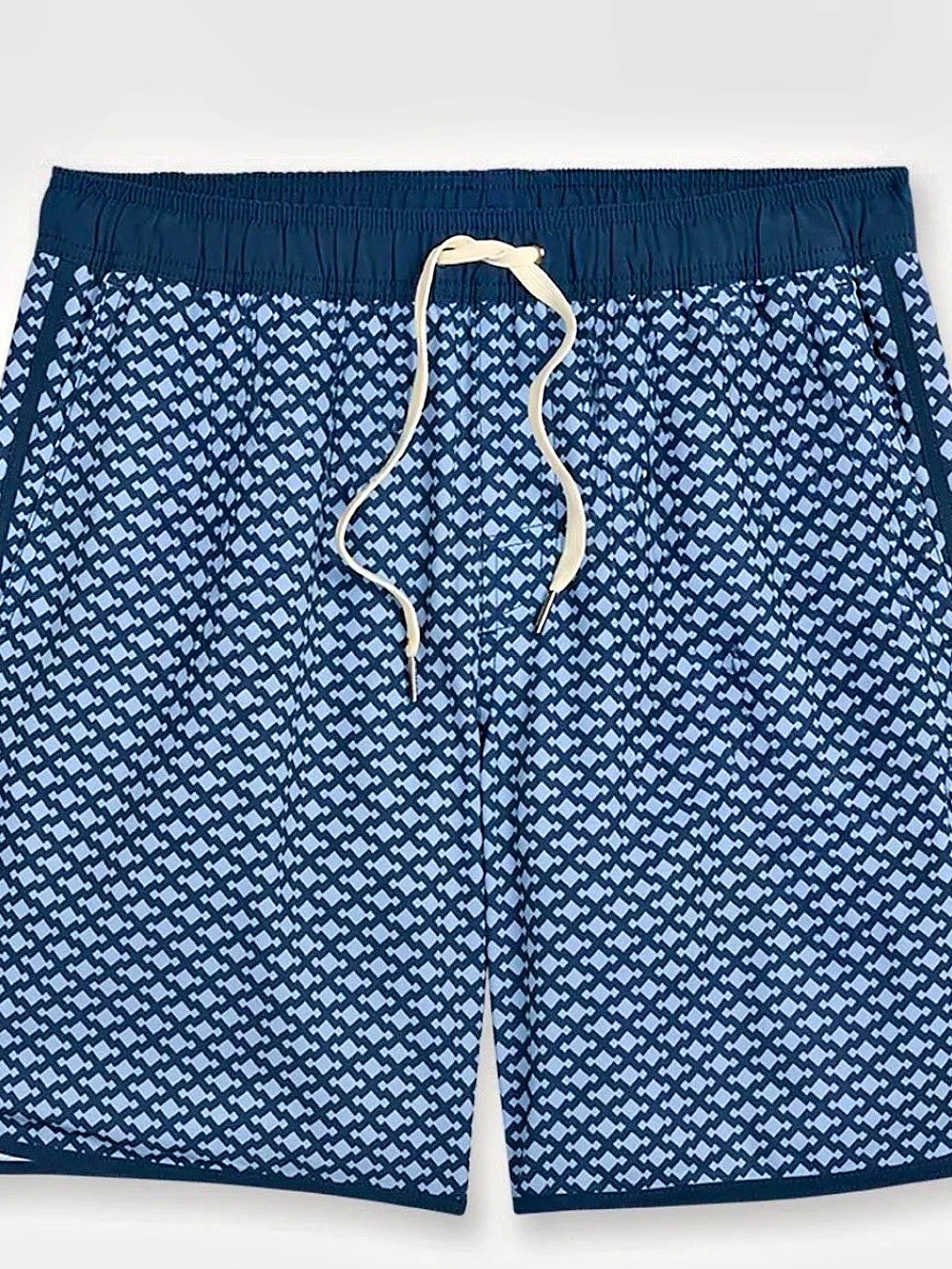 Fair Harbor The Bayberry Swim Trunks Men's Blue & White XL Like New